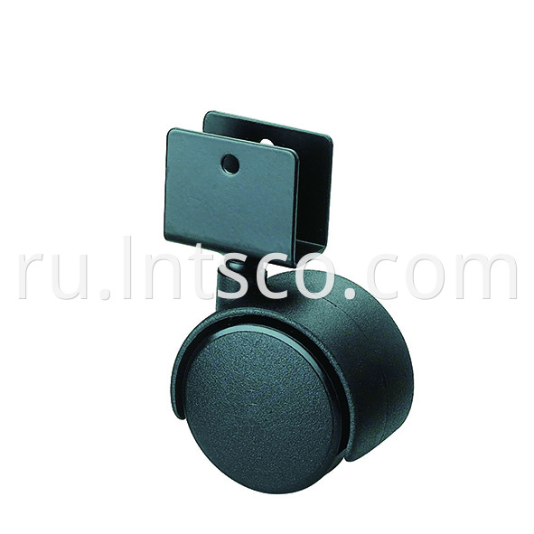 Furniture U Bracket Swivel Casters with Nylon Wheels